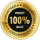 100% money back guarantee seal