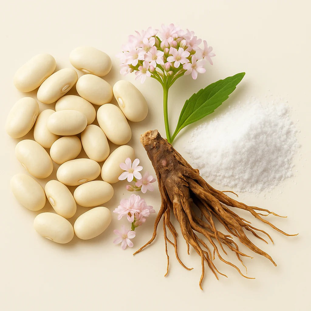 Femburn ingredient flat-lay